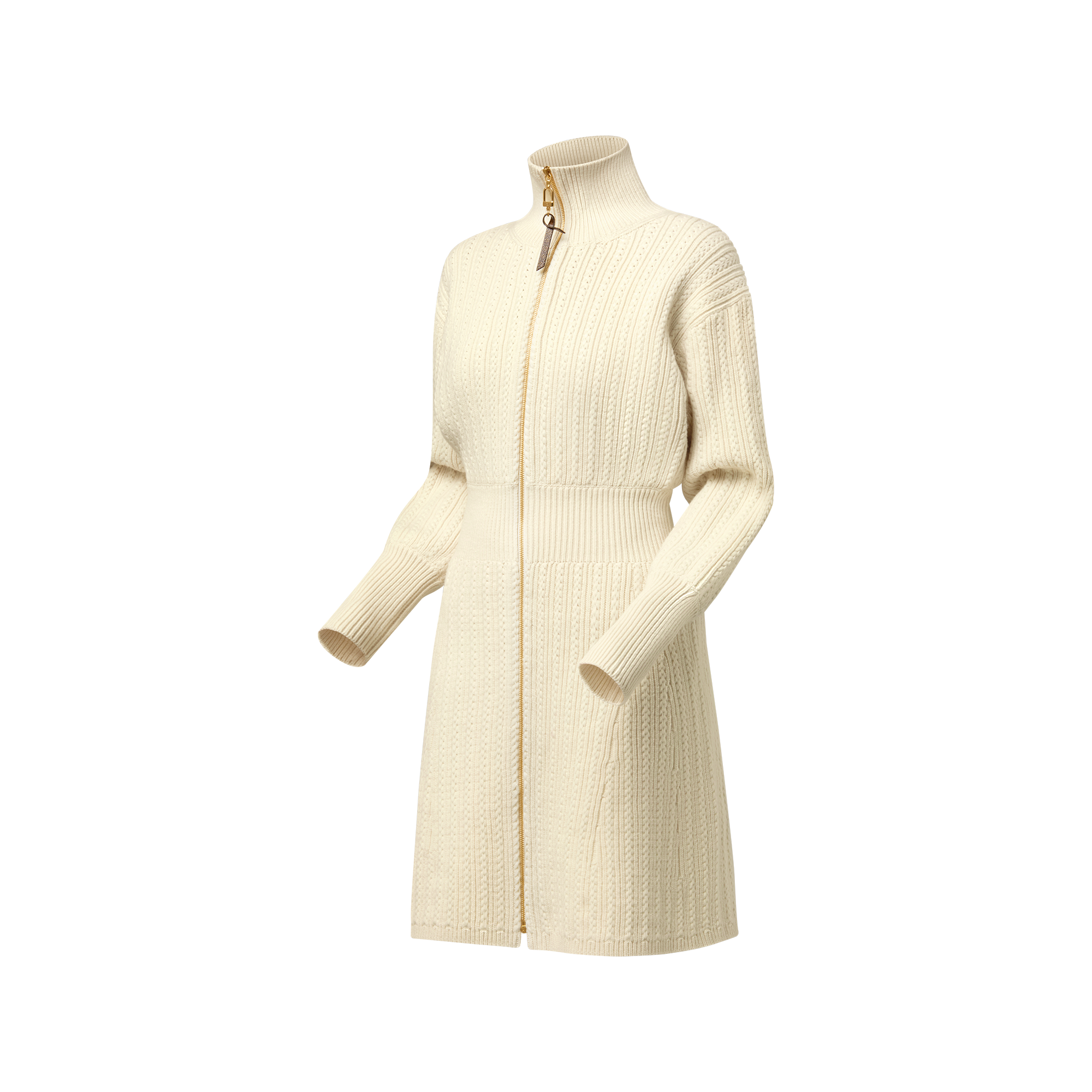 Ribbed Knit Long-Sleeved Dress - Discontinued Product 1AIQGA